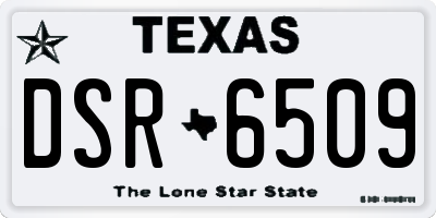TX license plate DSR6509