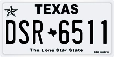 TX license plate DSR6511