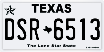TX license plate DSR6513