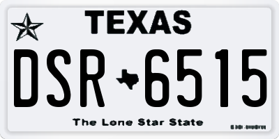 TX license plate DSR6515