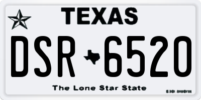 TX license plate DSR6520