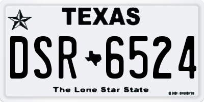 TX license plate DSR6524