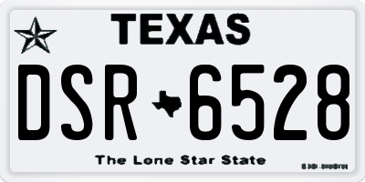 TX license plate DSR6528