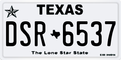 TX license plate DSR6537