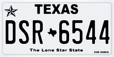 TX license plate DSR6544