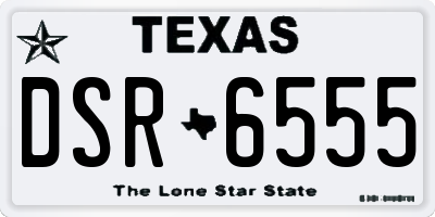 TX license plate DSR6555