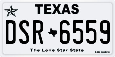 TX license plate DSR6559