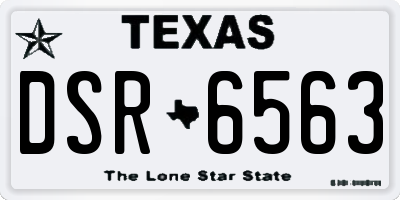 TX license plate DSR6563