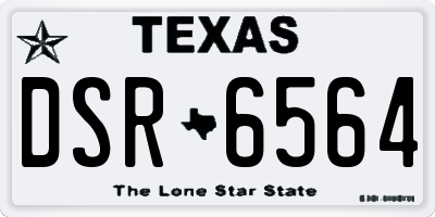 TX license plate DSR6564