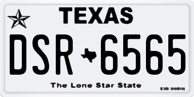 TX license plate DSR6565