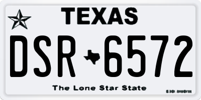 TX license plate DSR6572