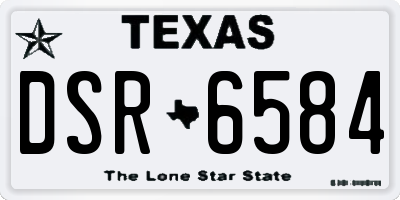 TX license plate DSR6584