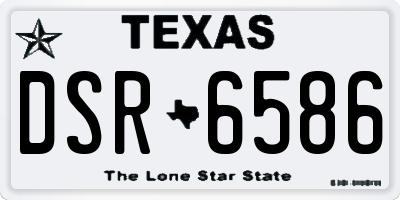 TX license plate DSR6586