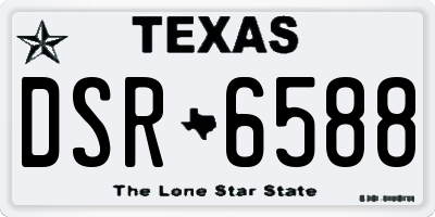 TX license plate DSR6588