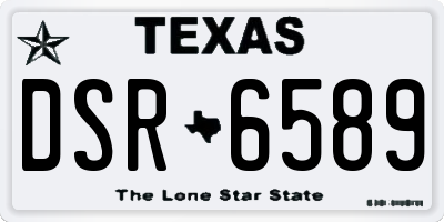 TX license plate DSR6589