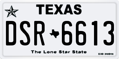 TX license plate DSR6613