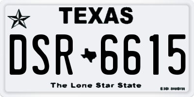 TX license plate DSR6615