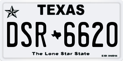 TX license plate DSR6620