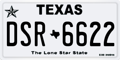 TX license plate DSR6622