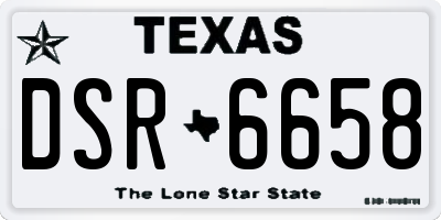 TX license plate DSR6658