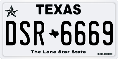 TX license plate DSR6669