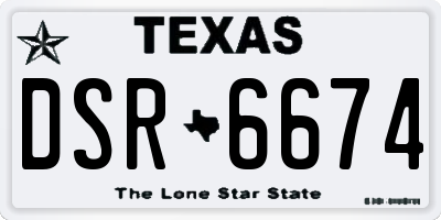 TX license plate DSR6674