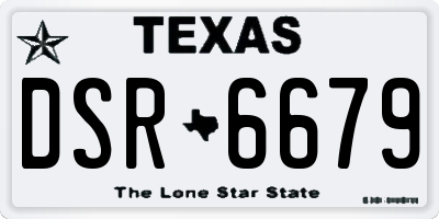 TX license plate DSR6679