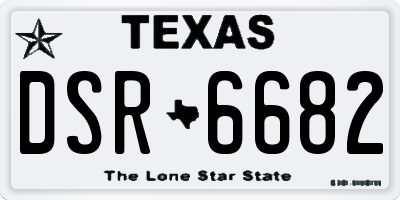 TX license plate DSR6682