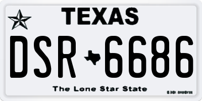 TX license plate DSR6686