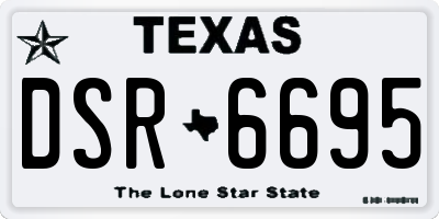 TX license plate DSR6695