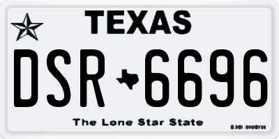 TX license plate DSR6696