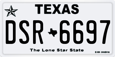 TX license plate DSR6697