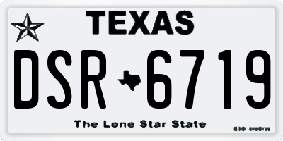 TX license plate DSR6719