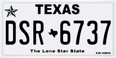 TX license plate DSR6737