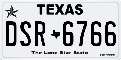 TX license plate DSR6766
