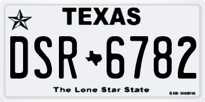 TX license plate DSR6782
