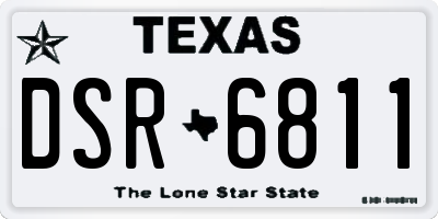 TX license plate DSR6811