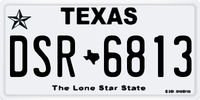 TX license plate DSR6813