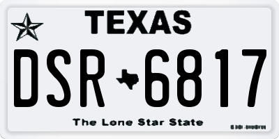 TX license plate DSR6817