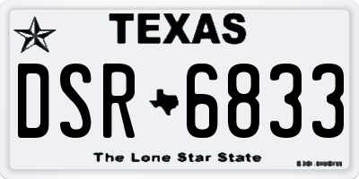 TX license plate DSR6833