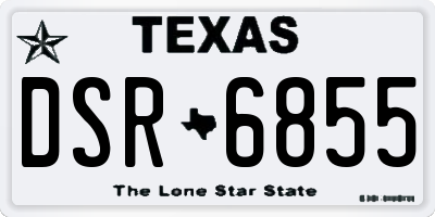 TX license plate DSR6855