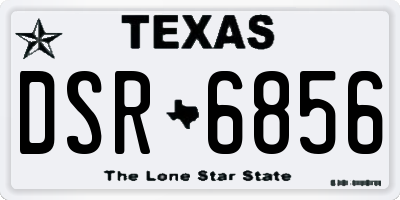 TX license plate DSR6856