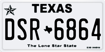 TX license plate DSR6864