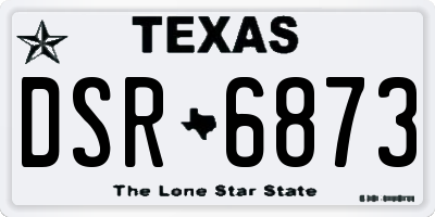 TX license plate DSR6873