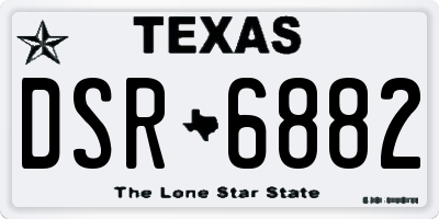 TX license plate DSR6882
