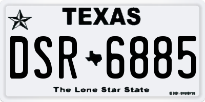 TX license plate DSR6885
