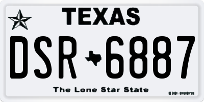 TX license plate DSR6887