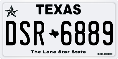 TX license plate DSR6889