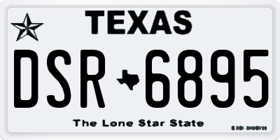 TX license plate DSR6895