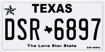TX license plate DSR6897